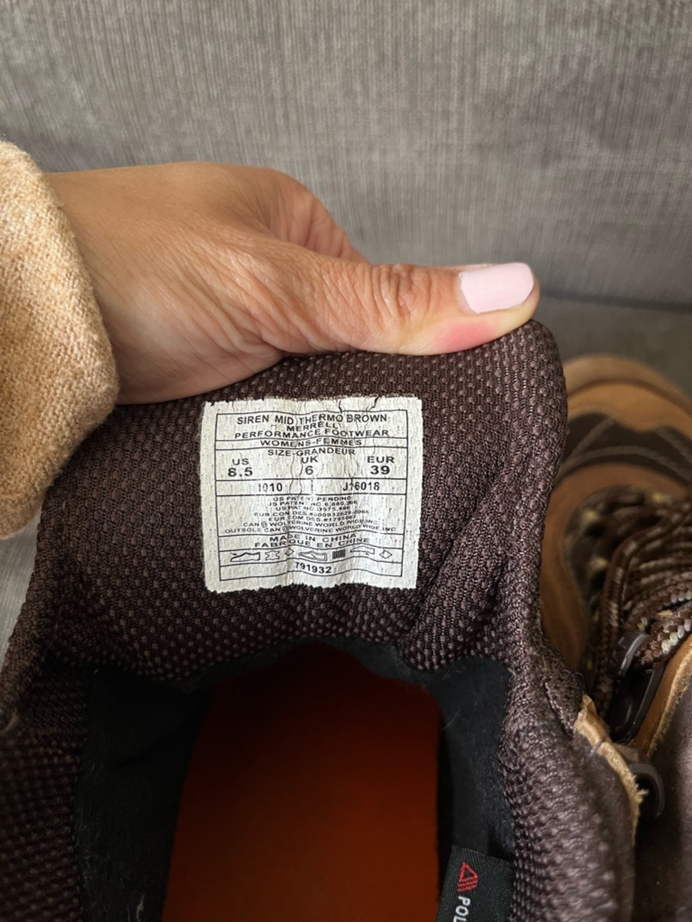 Merrell Siren Mid Thermo J16018 Brown Waterproof Winter Hiking Boots 8.5 - Picture 3 of 14